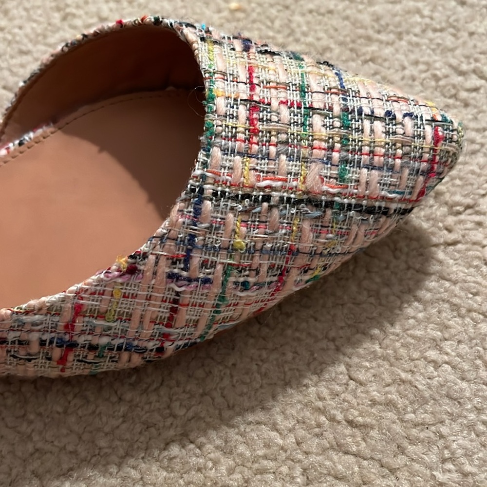 J. Crew Multicolor Tweed Pointed D’Orsay Flats - Picture 8 of 8